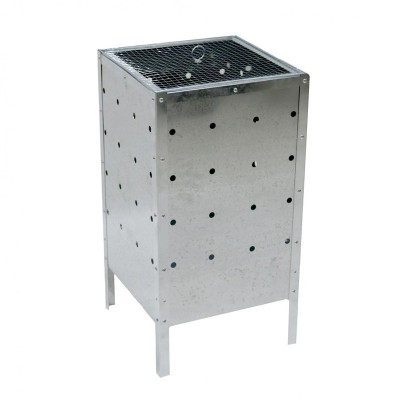 Galvanized metal garden incinerator can